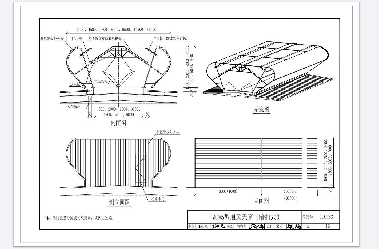 MCW5型通风天窗